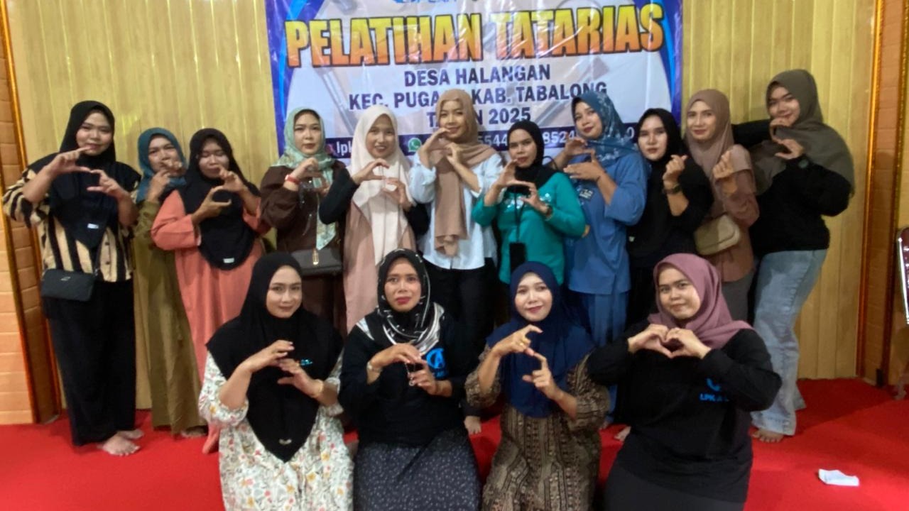 Dukung Program Bupati Tabalong Cetak Tenaga Terampil, Pemdes Halangan Adakan Pelatihan