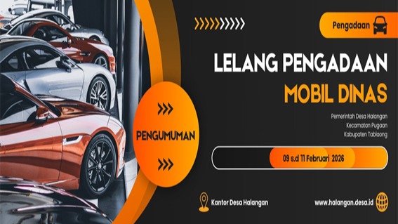 Pengumuman Lelang Pengadaan Barang Jasa Lingkup Pemdes Halangan