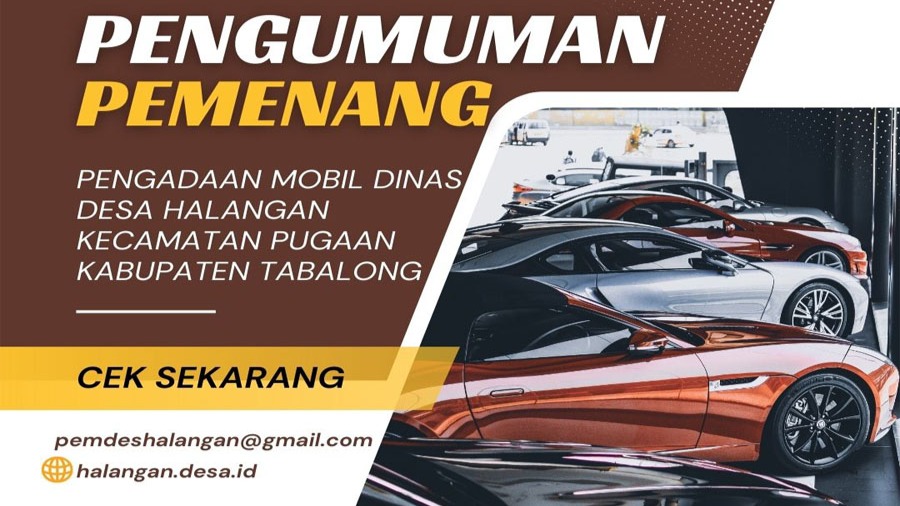 Pengumuman Pemenang Lelang Pengadaan Mobil Dinas Desa